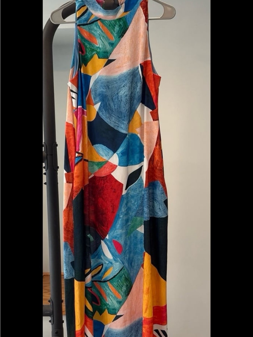 Nicole Miller Multicolor Abstract Print Maxi Dress